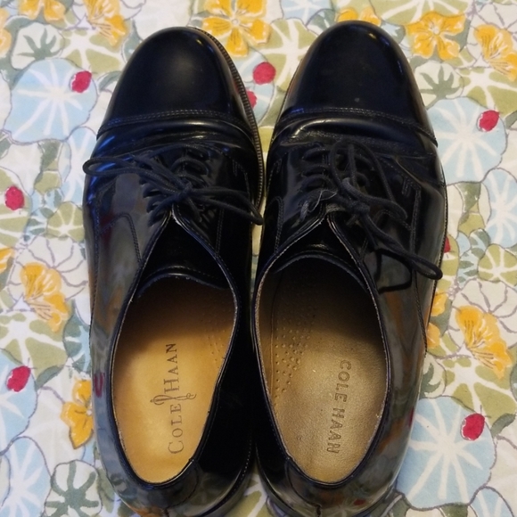 Mens Sz 9 Cole Haan Patent Leather Dress Shoes - Picture 5 of 6